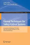 Formal Techniques for Safety-Critical Systems cover