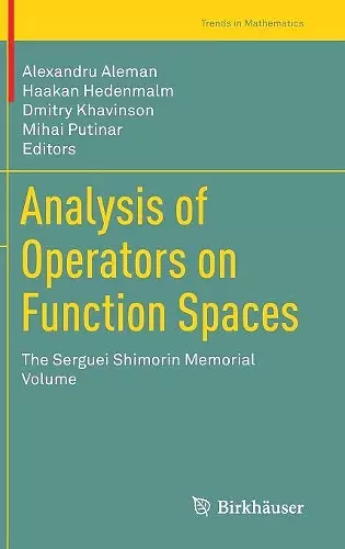 Analysis of Operators on Function Spaces cover