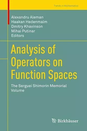 Analysis of Operators on Function Spaces cover