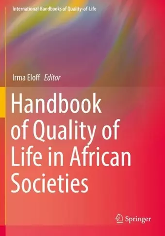 Handbook of Quality of Life in African Societies cover