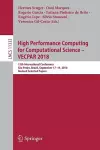 High Performance Computing for Computational Science – VECPAR 2018 cover