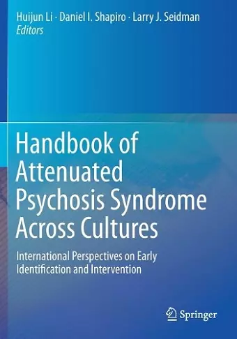 Handbook of Attenuated Psychosis Syndrome Across Cultures cover