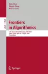 Frontiers in Algorithmics cover