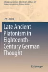 Late Ancient Platonism in Eighteenth-Century German Thought cover