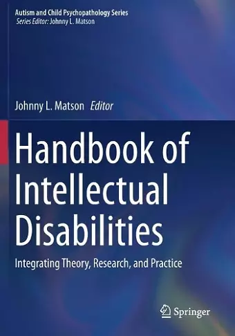 Handbook of Intellectual Disabilities cover