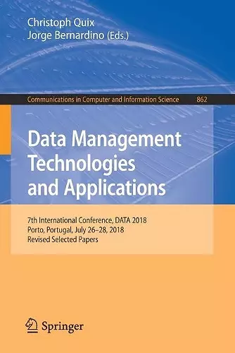 Data Management Technologies and Applications cover