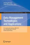 Data Management Technologies and Applications cover