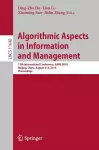 Algorithmic Aspects in Information and Management cover