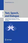 Text, Speech, and Dialogue cover