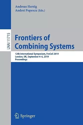 Frontiers of Combining Systems cover