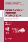 Human-Computer Interaction – INTERACT 2019 cover