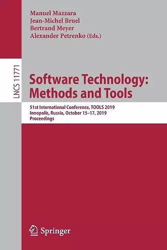 Software Technology: Methods and Tools cover