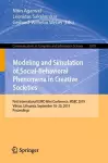 Modeling and Simulation of Social-Behavioral Phenomena in Creative Societies cover