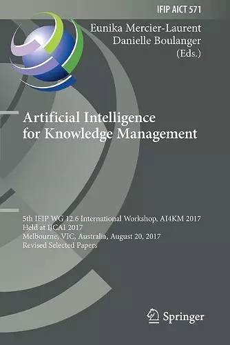 Artificial Intelligence for Knowledge Management cover