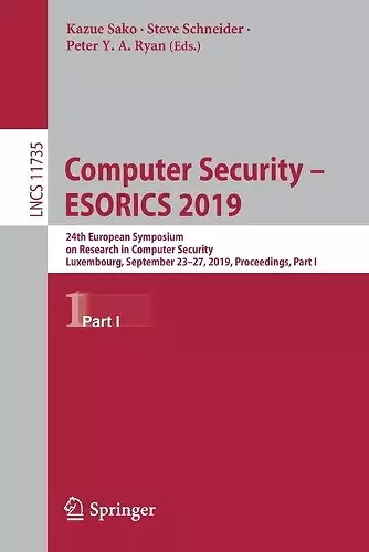 Computer Security – ESORICS 2019 cover