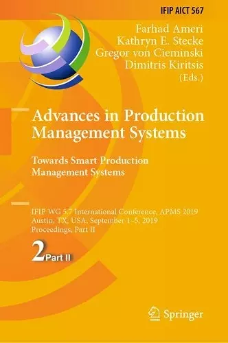 Advances in Production Management Systems. Towards Smart Production Management Systems cover