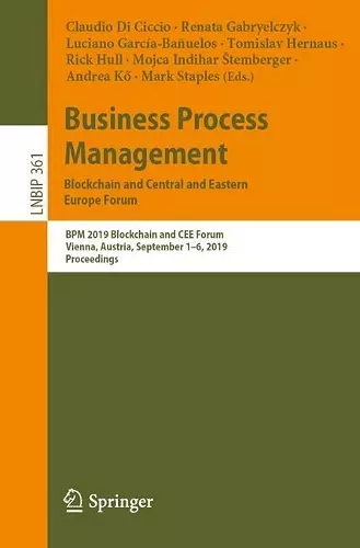 Business Process Management: Blockchain and Central and Eastern Europe Forum cover