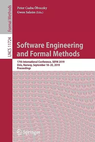 Software Engineering and Formal Methods cover