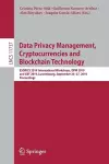 Data Privacy Management, Cryptocurrencies and Blockchain Technology cover