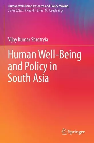 Human Well-Being and Policy in South Asia cover