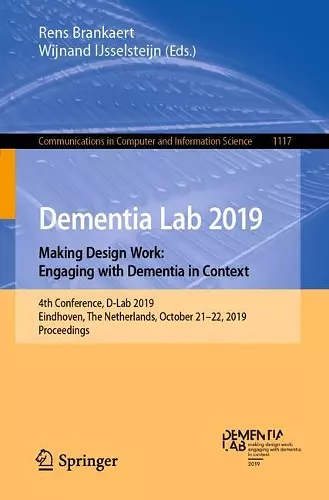 Dementia Lab 2019. Making Design Work: Engaging with Dementia in Context cover