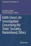Edith Stein’s An Investigation Concerning the State: Sociality, Nationhood, Ethics cover