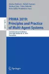 PRIMA 2019:  Principles and Practice of Multi-Agent Systems cover