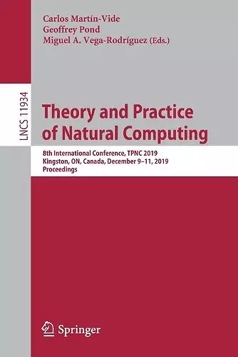 Theory and Practice of Natural Computing cover