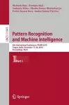 Pattern Recognition and Machine Intelligence cover