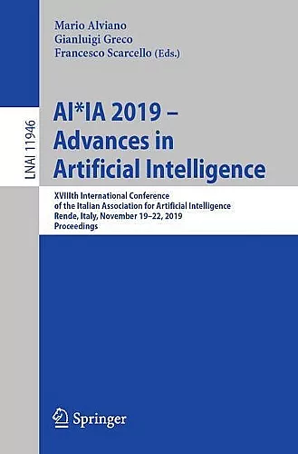 AI*IA 2019 – Advances in Artificial Intelligence cover