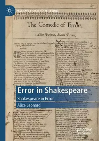 Error in Shakespeare cover