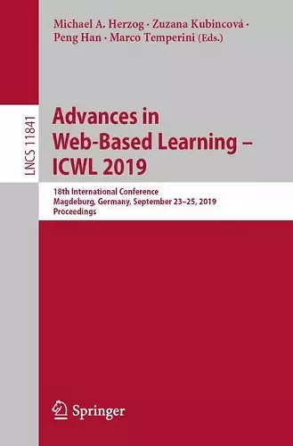 Advances in Web-Based Learning – ICWL 2019 cover