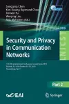 Security and Privacy in Communication Networks cover