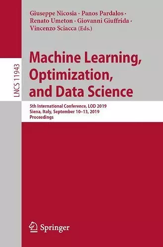 Machine Learning, Optimization, and Data Science cover