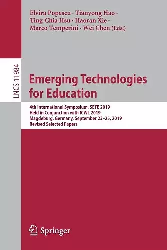 Emerging Technologies for Education cover