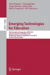 Emerging Technologies for Education cover