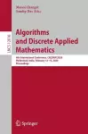 Algorithms and Discrete Applied Mathematics cover