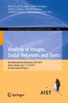 Analysis of Images, Social Networks and Texts cover