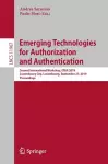 Emerging Technologies for Authorization and Authentication cover