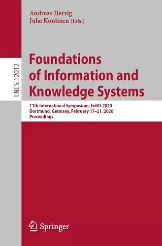 Foundations of Information and Knowledge Systems cover