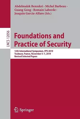 Foundations and Practice of Security cover