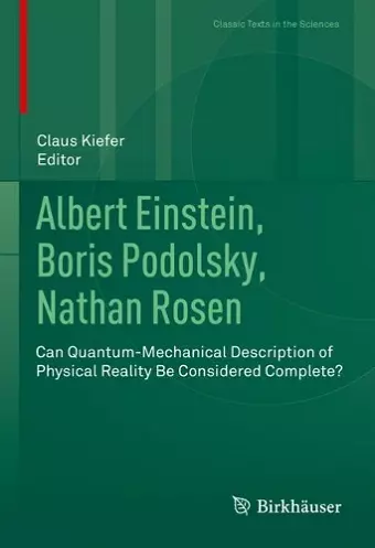 Albert Einstein, Boris Podolsky, Nathan Rosen cover