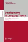 Developments in Language Theory cover