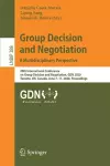 Group Decision and Negotiation: A Multidisciplinary Perspective cover