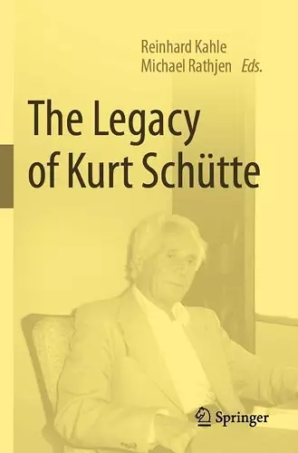 The Legacy of Kurt Schütte cover