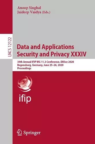 Data and Applications Security and Privacy XXXIV cover