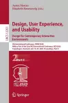 Design, User Experience, and Usability. Design for Contemporary Interactive Environments cover