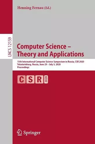 Computer Science – Theory and Applications cover