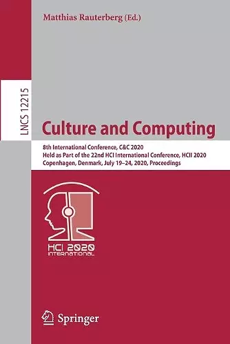 Culture and Computing cover