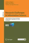 Research Challenges in Information Science cover